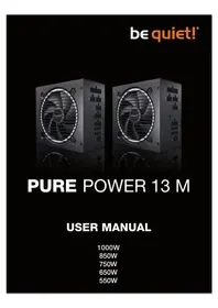 Notice Be Quiet! PURE POWER 13 M 1000W Alimentation (PC)