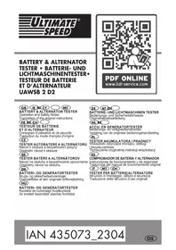 Notice ULTIMATE SPEED UAWSO 2 D1 Tester baterií
