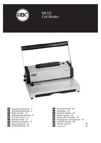 Notice GBC SPIRALNA MC59 Agrafeuse électrique