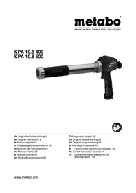 Notice METABO KPA 10.8 600 Hot glue gun