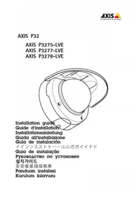 Notice AXIS P3278LVE Камера наблюдения