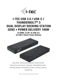 Notice i-TEC CADUA4KDOCKPDL2UK Station d'accueil USB