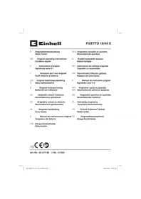Notice EINHELL FIXETTO 1840 S Agrafeuse électrique