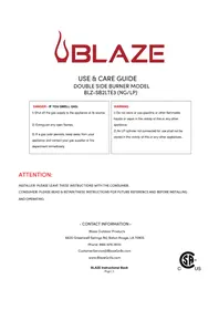 Notice Blaze BLZSB2LTE3 Barbecue