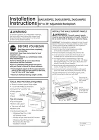 Notice Monogram ZXADJB30PSS Hotte aspirante