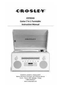 Notice Crosley CARTER CR7024A Platine_disque