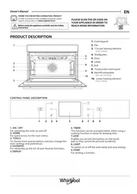 Notice WHIRLPOOL WCW9O7PHTSB Elektriskā krāsns