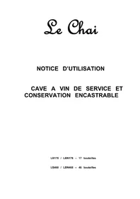 Notice LE CHAI LBN 468 Weinkeller