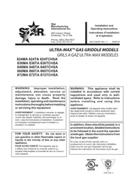 Notice STAR ULTRAMAX 824TA Plaque de grill