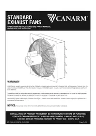 Notice Canarm SD08EC Ventilateur