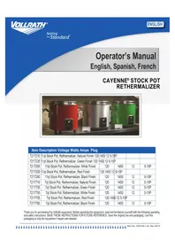 Notice Vollrath 7217710 Pava