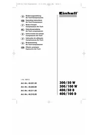 Notice EINHELL 30050 W Compresseur d'air