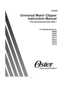 Notice OSTER GOLDEN A5 078005 Rasoir