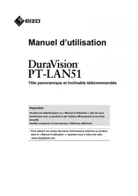Notice EIZO DURAVISION PTLAN51 Caméra de surveillance
