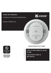 Notice KIDDE 20SD10CA Système d'alarme