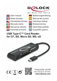 Notice DeLOCK 91739 Lecteur de cartes mémoire