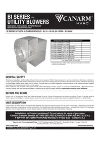 Notice Canarm BI16RM Ventilateur