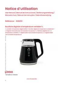 Notice LIVOO DOD212 Elkedel