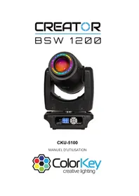 Notice ColorKey CREATOR BSW 1200 Projecteur d'éclairage professionnel