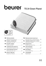 Notice BEURER TS 24 GREEN PLANET ısıtmalı battaniye