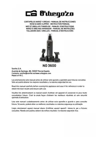 Notice Orbegozo NO 3600 Cortador de relva elétrico