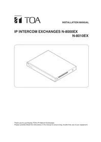 Notice TOA N8010EX Interphone