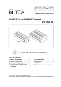Notice TOA BC500012 Microphone