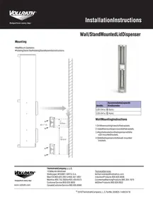 Notice Vollrath LD32 Distributeur de couvercles