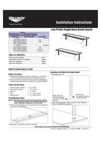 Notice Vollrath LP55278 Protection hygiénique pour comptoir
