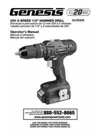 Notice Genesis GLHD20B Perceuse électrique