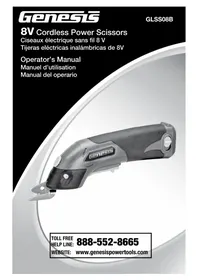 Notice Genesis GLSS08B Ciseaux électriques sans fil
