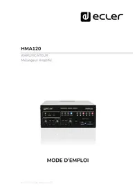 Notice Ecler HMA120 Recepteur