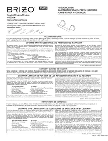 Notice Brizo TRADITIONAL 69550BN Accessoire de salle de bain