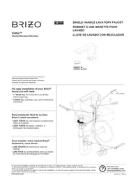 Notice Brizo VETTIS 65088LFPCECO Robinet