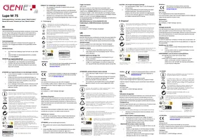 Notice Genie M 75 Lunette d'agrandissement