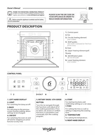 Notice WHIRLPOOL WNOI5S8PM0BF Elektriskā krāsns
