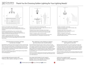 Notice Golden Lighting MIRABELLA 76442W Éclairage