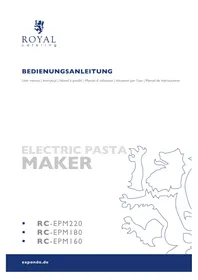 Notice Royal Catering RCEPM180 Machine à pâtes électrique