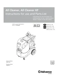 Notice ADVANCE ALL CLEANER XP Limpiador de suelos
