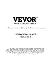 Notice Vevor 1ACS110 Robot kuchenny