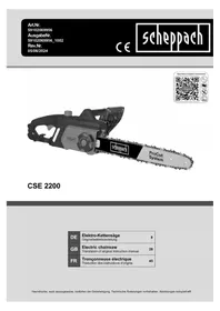 Notice SCHEPPACH CSE 2200 Tronçonneuse électrique