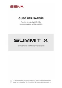 Notice Sena SUMMIT X Casque audio Bluetooth
