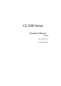 Notice CAS CL7200P30W Balance