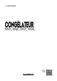 Notice GAGGENAU RVF497190 Congélateur