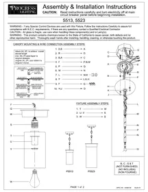 Notice Progress Lighting P551343 Éclairage
