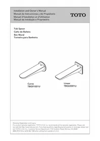 Notice TOTO TBG02001U Robinetterie