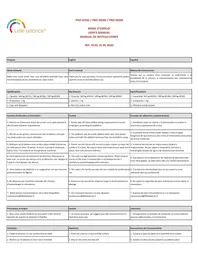 Notice LITTLE BALANCE PRO M200 Balance