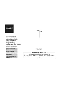 Notice SANUS WSSBTQA2B2 スピーカースタンド