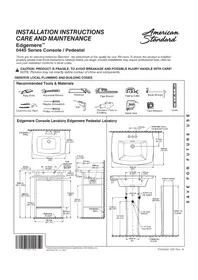 Notice American Standard EDGEMERE 0445800 Lavabo