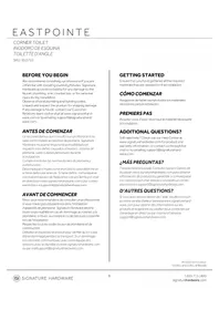 Notice Signature Hardware EASTPOINTE 484120 Toilette